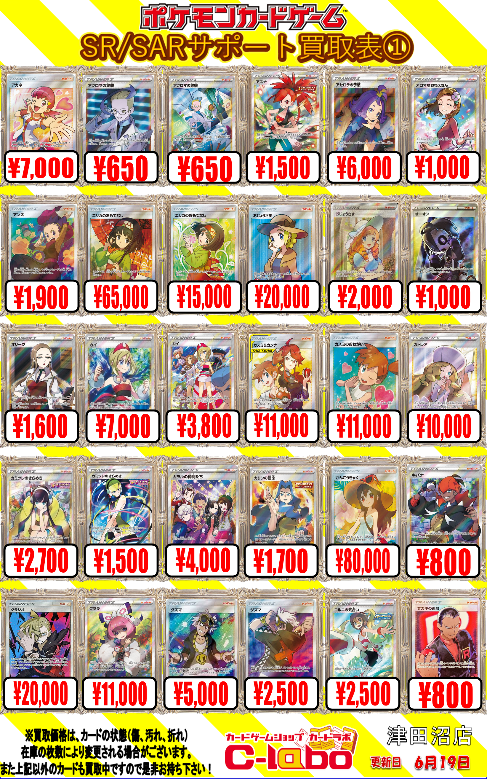 ポケカ】ソード＆シールド、サンムーン期のサポートSR・SARの買取POP