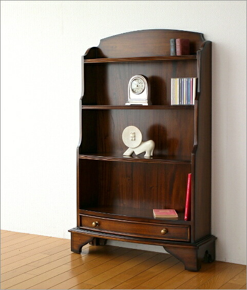 楽天市場】マホガニー 無垢材 本棚 飾り棚 天然木 木製 ディスプレイ