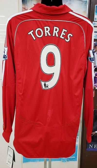 リバプール（H）07/08 長袖 トーレス＃9 +パッチ付！