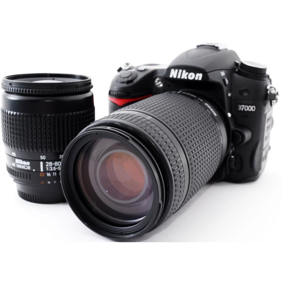 D7000 ニコン デジタル一眼 Nikon ダブルズーム 中古 新品SDカード付き