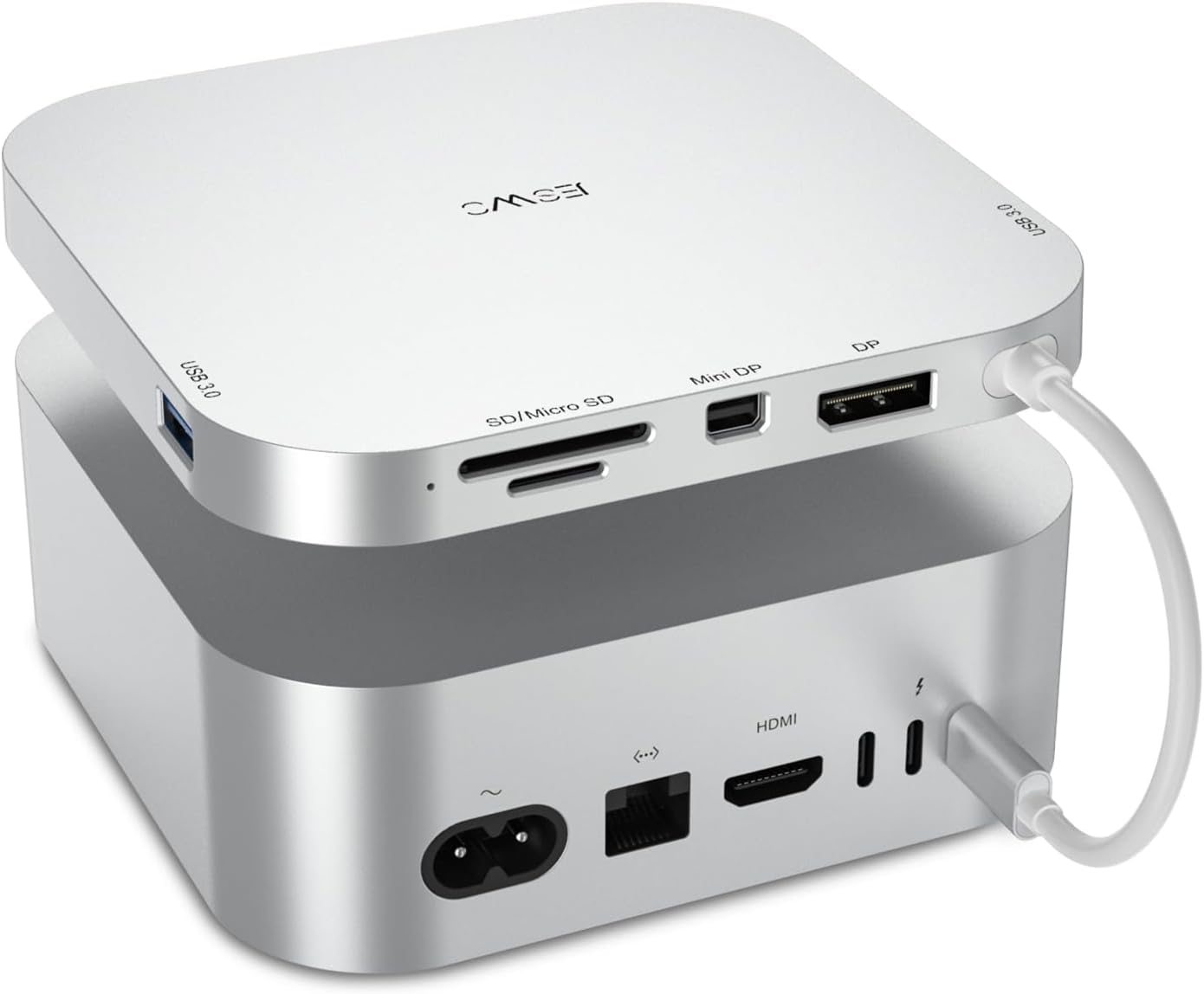 Amazon.com: JESWO 6-in-1 USB-C Dock for Mac mini M4 – 4K@60Hz Mini