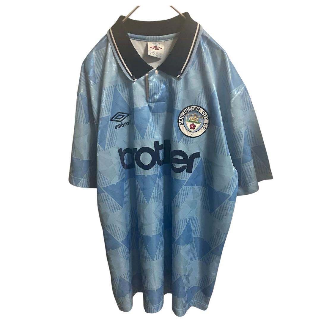 【激レア】90s umbro Manchester city ユニフォーム MANCHESTER CITY 1994/1996 RARE FOOTBALL SHIRT JERSEY AWAY UMBRO