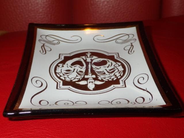 50'S☆ツーフェイス☆ビンテージ☆ガラス トレイ☆ミッドセンチュリー