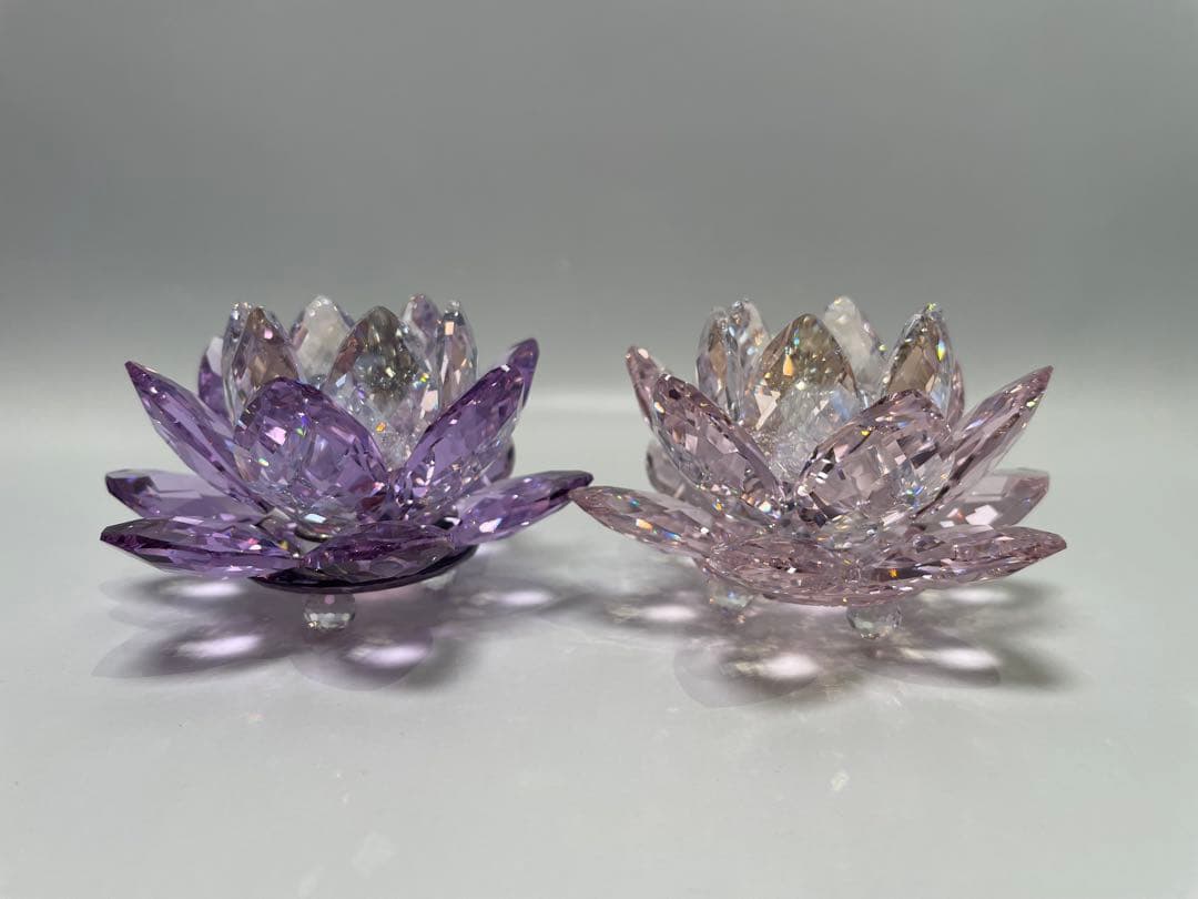 スワロフスキー　SWAROVSKI 睡蓮　キャンドルスタンド スワロフスキー キャンドル スタンド 睡蓮 - メルカリ