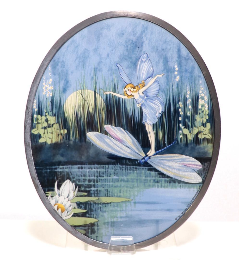 シシリー・メアリー・バーカー 蜻蛉に乗る妖精 ヴィンテージステンドグラス花の妖精 メアリー バーカー ステンドグラスCandytuft Fairy花の妖精フラワー