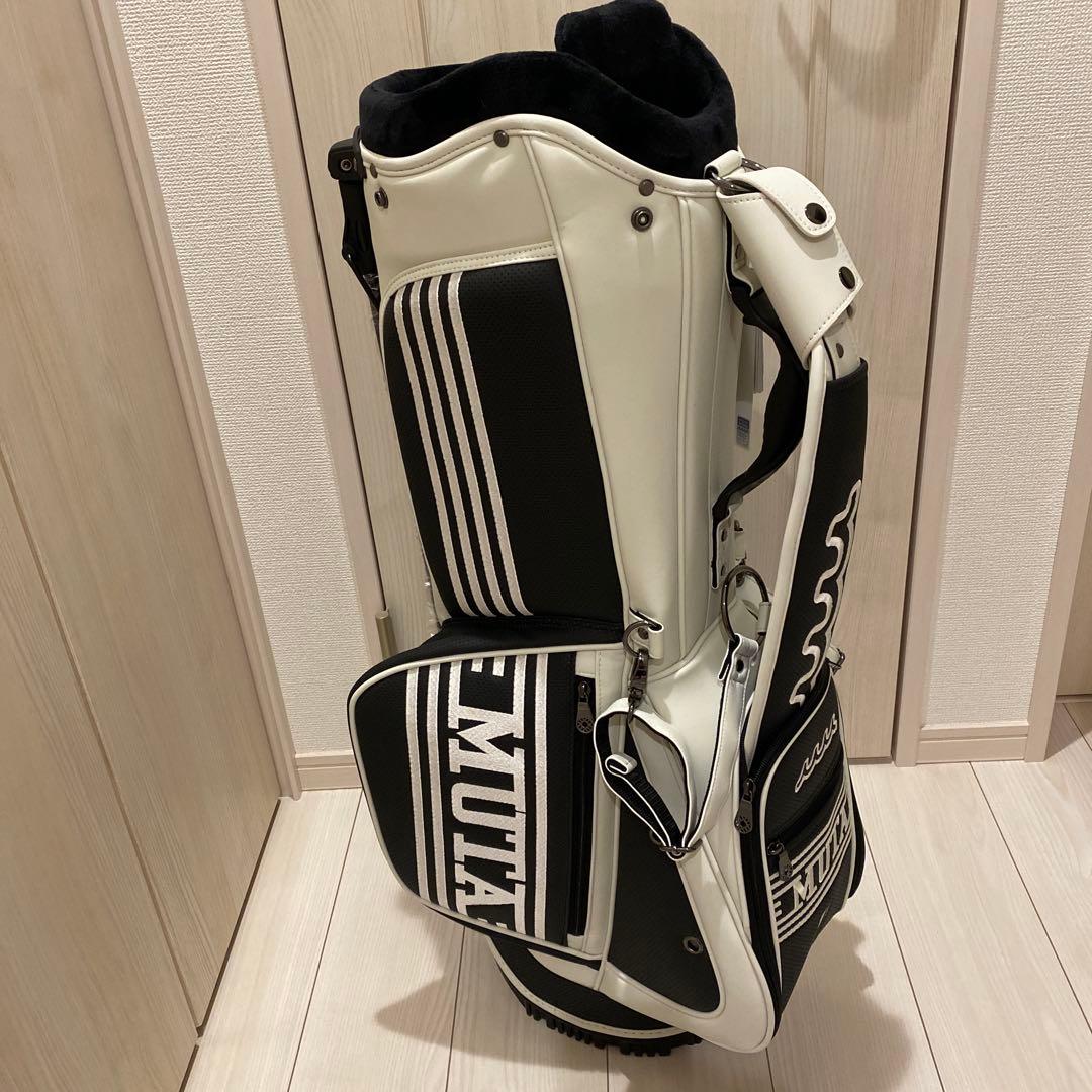 MUTA MARINE ムータマリンゴルフバッグ ホワイト/ブラック MUTA MARINE GOLF ムータマリンゴルフ メンズ レディース エンボス