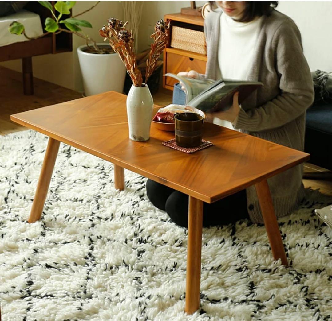 美品　fent センターテーブル 長方形 木製 ブラウン ダイニングテーブル fent（フェント） ダイニングテーブル テーブル