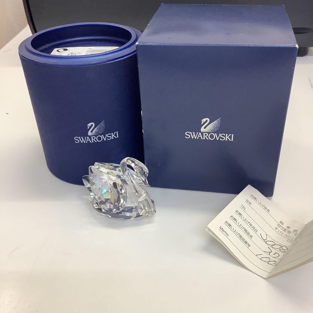 mm-3397⑥【SWAROVSKI スワロフスキー　クリスタル　スワン　置物】 SWAROVSKI（スワロフスキー） オーナメント クリスタルフィギュア