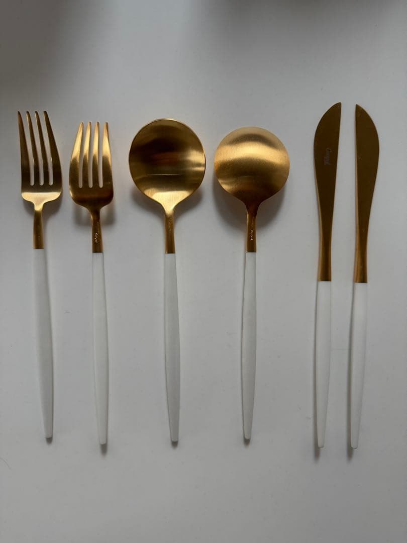 クチポール　Cutipol ホワイト×ゴールド Cutipol(クチポール) ゴア ホワイト×ゴールド デザート4本ギフトセット